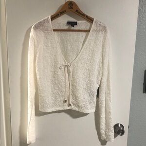 NWT BOLD ELEMENTS TIE FRONT SWEATER